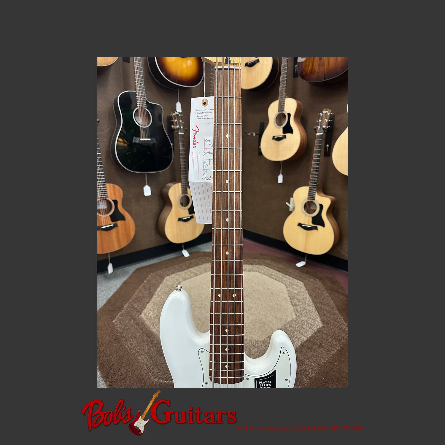 Fender Player Jazz Bass® V, Polar White, SN: MX23032386 | Bob's
