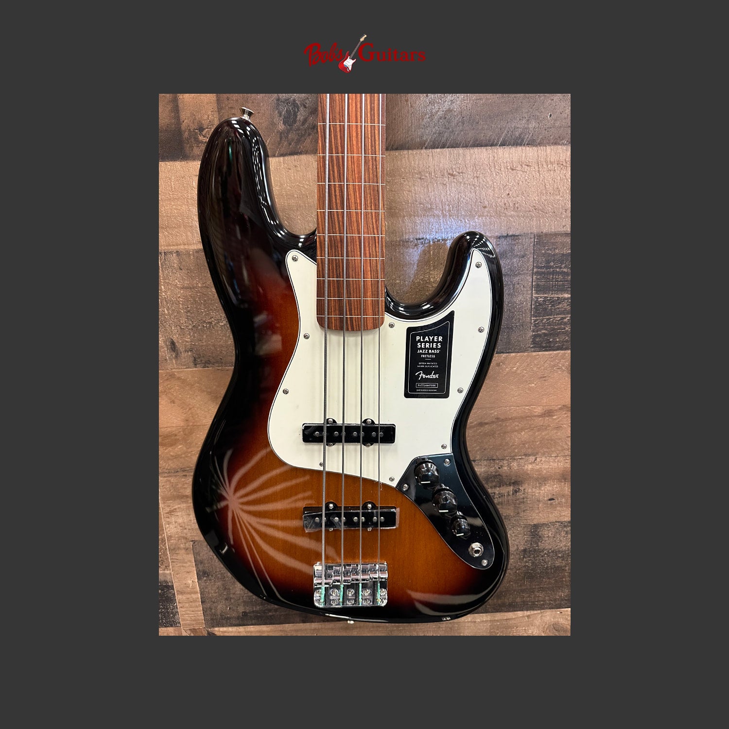 ベース Fender Player Series Jazz Bass Frettless Fender Player Fretless Jazz Bass - Polar White with Pau