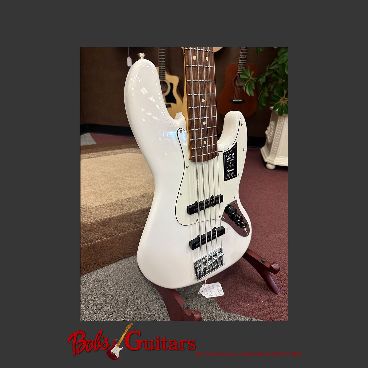 Fender Player Jazz Bass® V, Polar White, SN: MX23032386 | Bob's