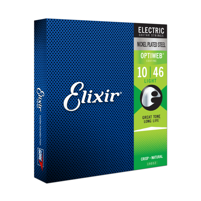 Elixir 19052 Electric Guitar Strings w/OPTIWEB Coating, 1046, Light