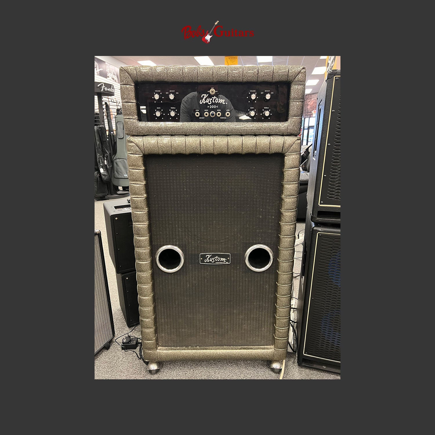 Kustom K 200B 1 Bass Head and 2x15 CTS Speaker (PreOwned), SN